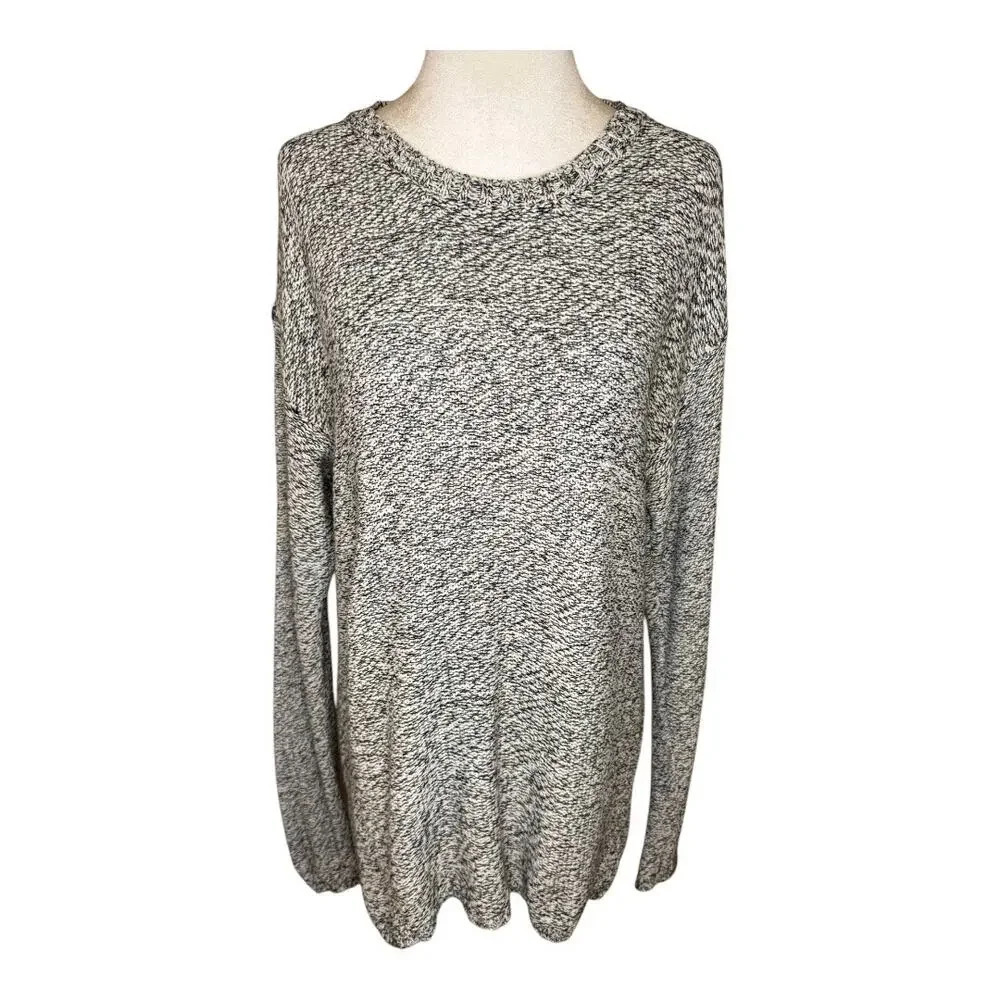 Philosophy Women's Crewneck Sweater Small Ivory Black Pullover‎ Casual Oversized